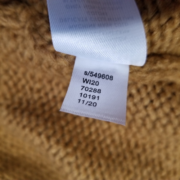 ๐ธ NWT Ann Taylor Wool Blend Belted Cardigan in Antique Brass Small - Picture 9 of 9